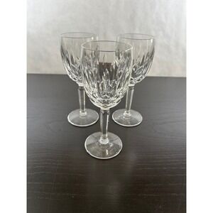 Waterford Crystal Lismore Essence White Wine Glasses Set of 3 Stemware 151752